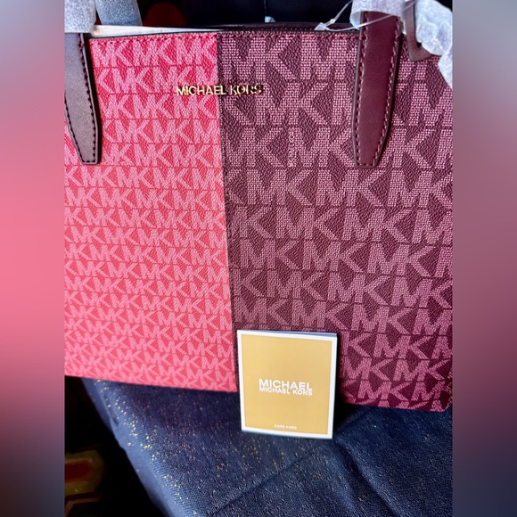 Michael Kors Red and Purple Women's Tote Bag - Picture 5 of 12